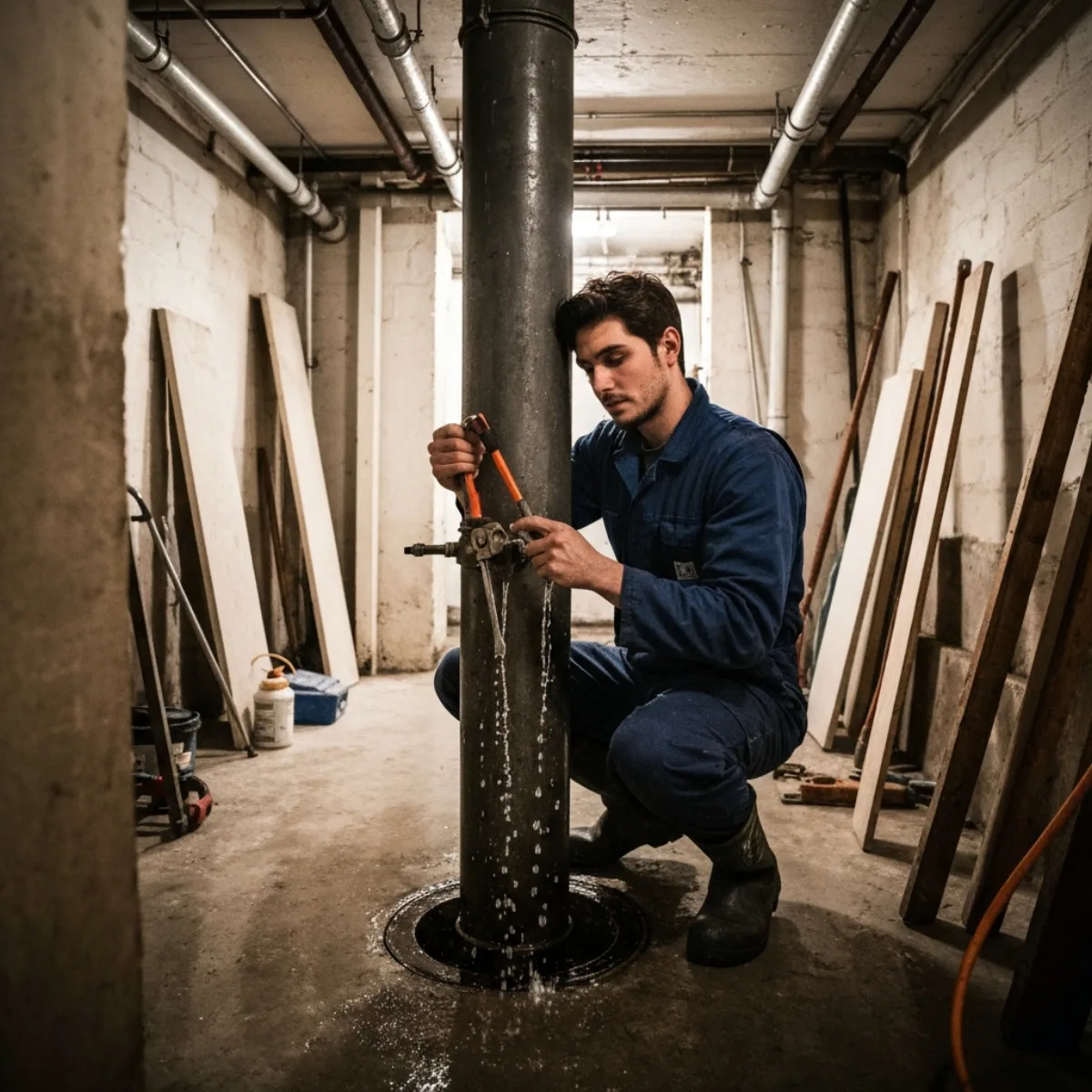 Colonne d'immeuble bouchee : responsabilites et intervention