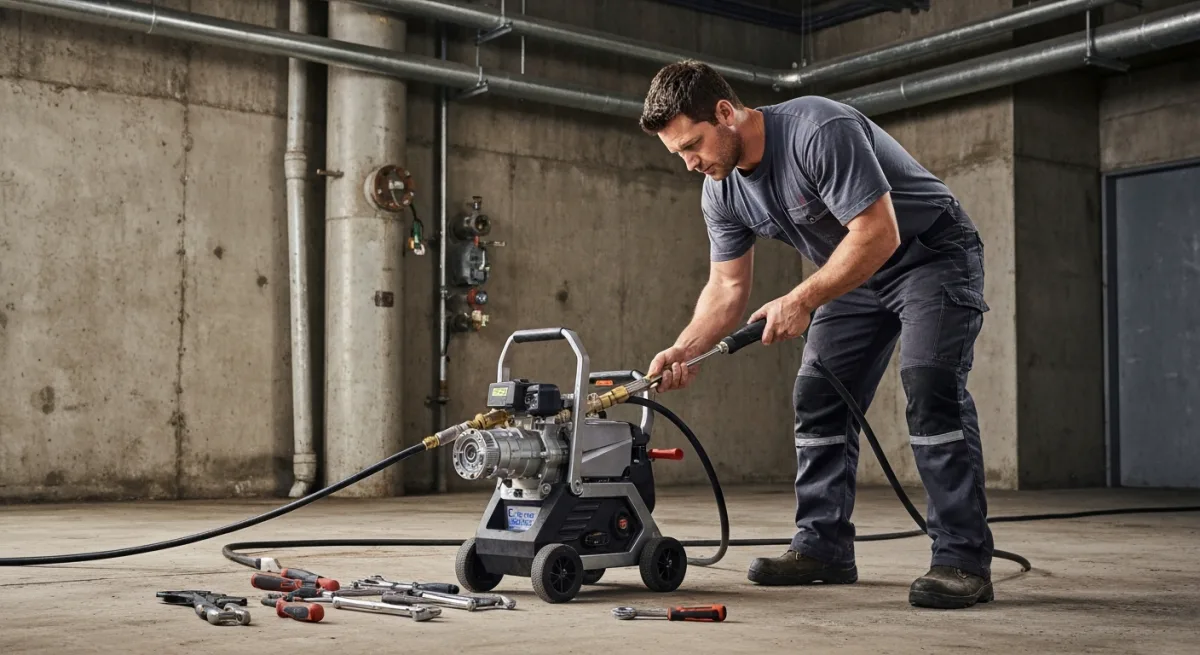 Machine de debouchage haute pression professionnelle